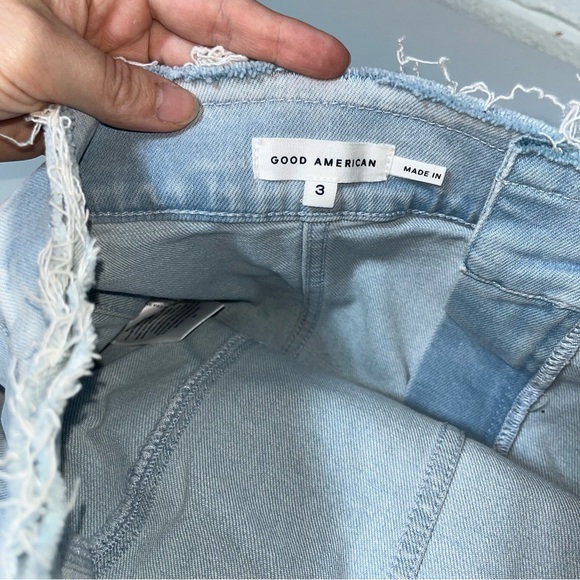 Good American Mini Tube Dress in Light Compression Denim sz Large (3 in GA Size) - Picture 6 of 13